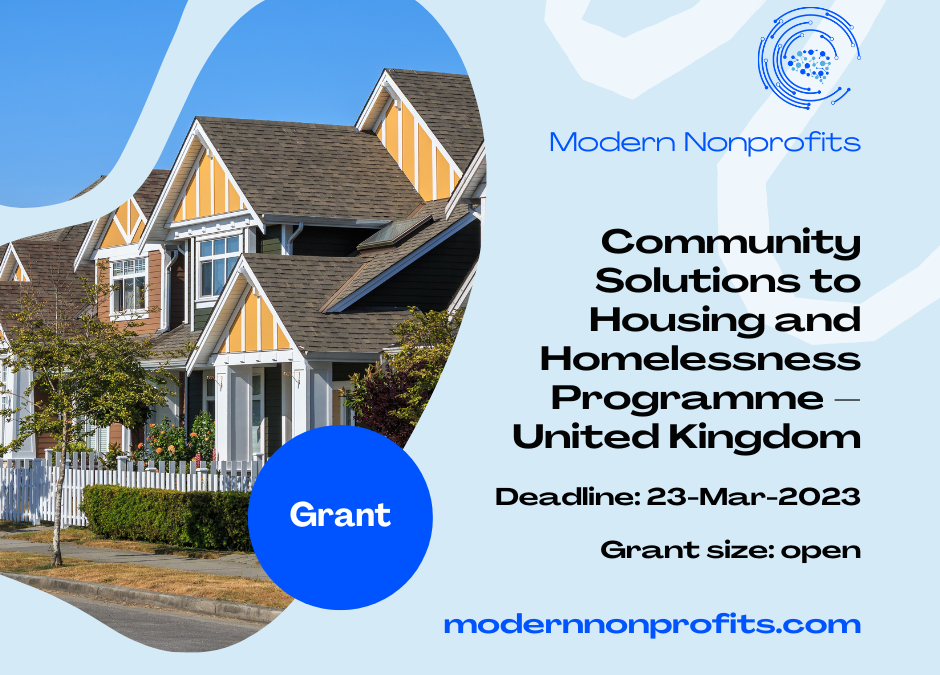 Community Solutions to Housing and Homelessness Programme – United Kingdom